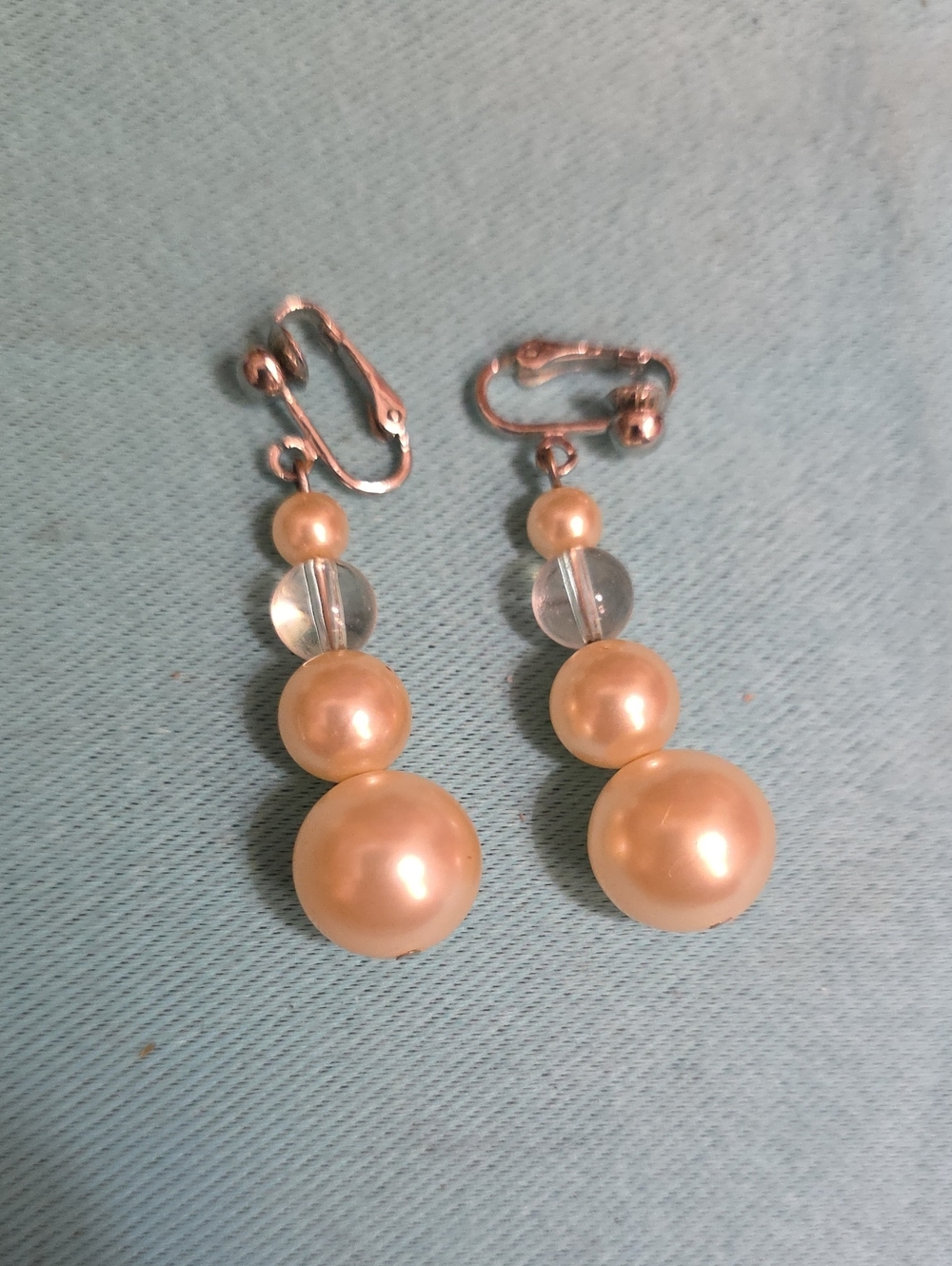 Classic Pearl Drop Clip-On Earrings in Cream